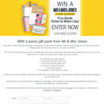 Win a Mr & Mrs Jones Prize Pack Worth $304.75 from Seven Network