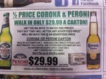 Corona and Peroni Slabs $29.99! [VIC]