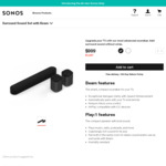 Sonos Beam Soundbar + X2 Sonos Play:1 Surround Speakers for $999 @ Sonos