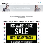[NSW] Nothing over $40 Warehouse Weekend Sale @ ISC, Rosebery