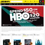 Spend $50 on HBO & Get a $20 Coupon @ JB Hi-Fi