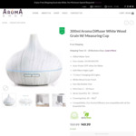 White Wood Grain Aroma Diffuser - 300ml $49.99 Delivered @ AromaShop