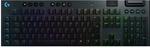 Logitech G915 Lightspeed Wireless RGB Mechanical Gaming Keyboard (GL Tactile / Clicky) $279.30, Logitech G815 $209.30 @ JB Hi-Fi