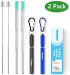 25% off Tomight 2 Pack Telescopic Reusable Straws Rose Gold/Rainbow $11.21 + Delivery ($0 with Prime/ $39 Spend) @ Sahara Amazon