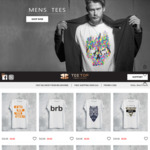 Printed T-Shirts/ Inspirational Tees / Abstract Tees 50% off (Starting $19.95) + Shipping (Free with Coupon Code) @ Teetop