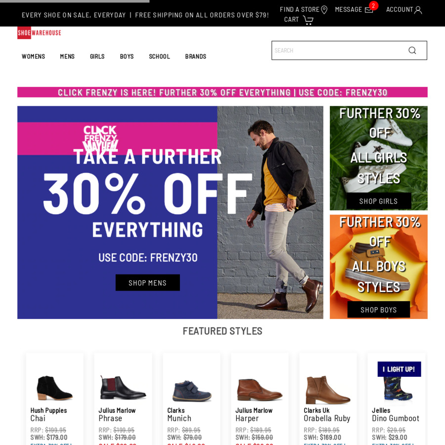 clarks free shipping code