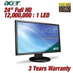 ACER 24inch Full HD LED Monitor + 3y Warranty $129.95 after Cashbak