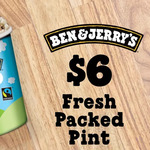 Ben & Jerrys $6 for Hand-Packed Pint of Ice Cream 53% off- Click link in description
