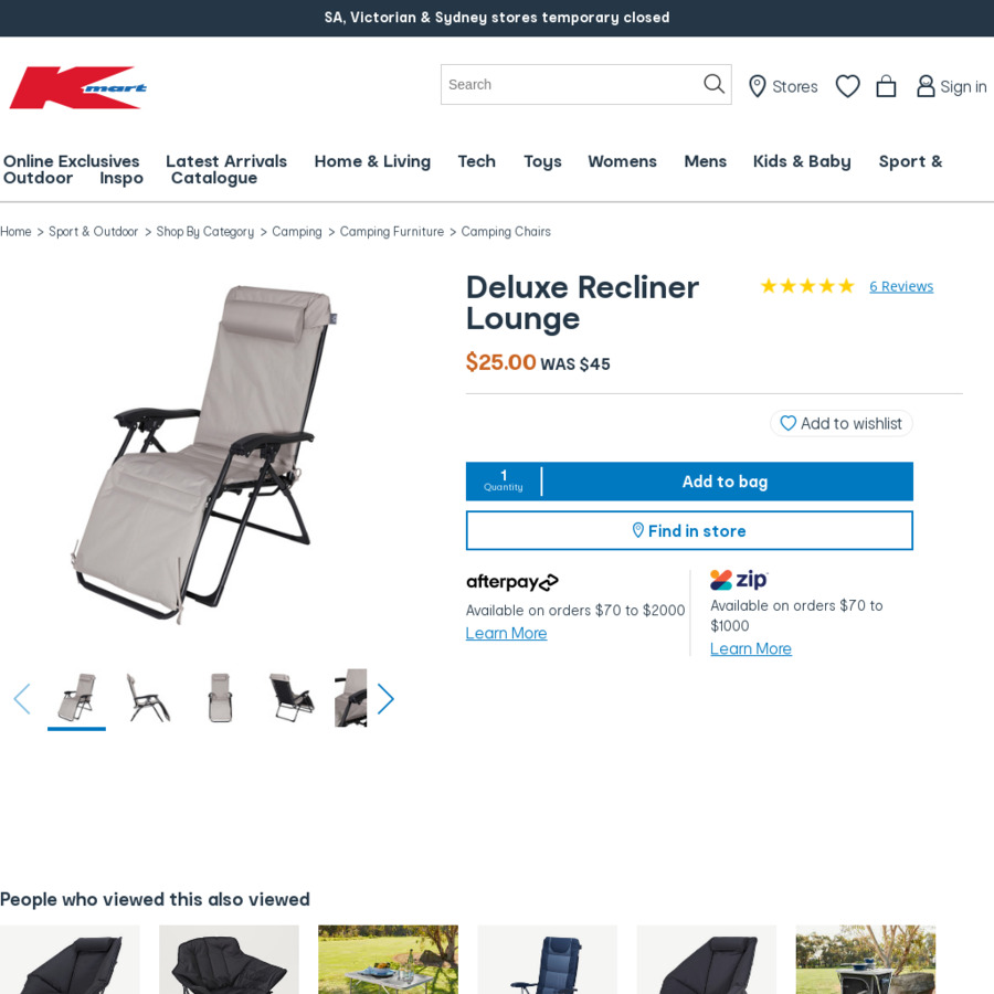 kmart deluxe recliner lounge