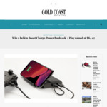 Win a Belkin Boost Charge Power Bank 10K + Play Valued at $84.95 from Gold Coast Panache
