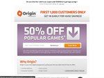 Origin Rushsale - 50% off - First 1000 Customers