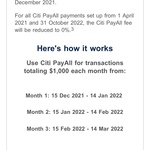 Use Citi PayAll for Payments Totalling $1000 Each Month for 3 Months & Get a $200 Gift Card @ Citibank App (Activation Required)