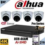 Dahua 8 Channel Pro CCTV Kit with 4x 8MP 4K WIZSENSE Turret Security Cameras for $1350 + FREE DELIVERY @ vextrasecurity.com.au