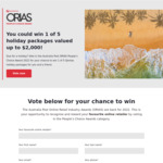 Win 1 of 5 $2,000 Qantas Holiday Vouchers by Voting in The ORIAS People’s Choice Awards from Australia Post