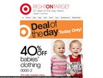 Target Deal of The Day - 40% off Baby Clothing Sizes 0000-2 Today Only