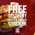 Free KFC Delivery with a Zinger Stacker Burger Purchase (Save $8.95) @ KFC via App