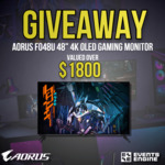 Win a Gigabyte AORUS FO48U 48" 4K 120hz 1ms FreeSync Premium OLED Gaming Monitor Worth $1,859 from Events Engine
