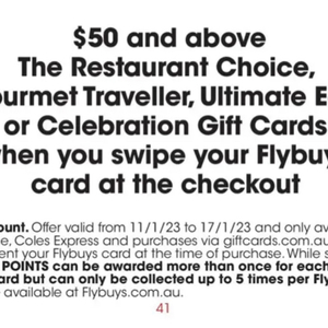 2,000 Flybuys Points On $50 And Above Ultimate Eats, The, 40% OFF