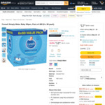 Curash Simply Water Baby Wipes 640 Pack $12 at Amazon AU