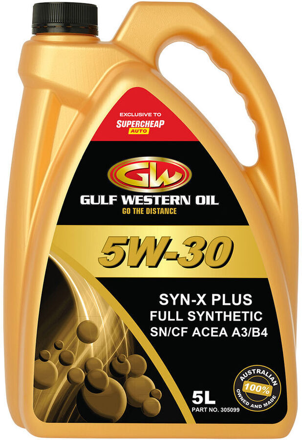 Gulf Western 5W-30 Syn-X Plus Full Synthetic Engine Oil 5L $35.99