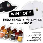 Win 1 of 5 Fancy Hank's X Mr Simple Prize Packs from Mr Simple