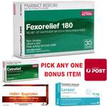 30x Fexofenadine 180mg + Select Your Bonus Item $9.99 Delivered @ PharmacySavings