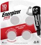 Energizer CR2016 Lithium Coin Battery 4 Pack $5.70 (Was $19) + Delivery ($0 C&C / In-Store / $65 Spend) @ BIG W