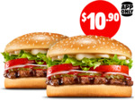 2 Whoppers $10.90 @ Hungry Jack's - Pick up Only (App Required)
