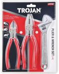 Trojan 3 Piece Plier & Wrench Set $5 (RRP $9.98) + Delivery ($0 C&C/ in-Store/ OnePass) @ Bunnings