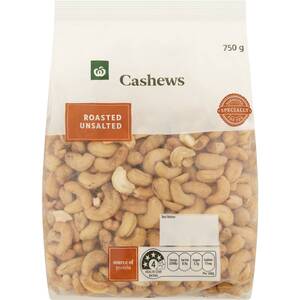 Cashews 750g (Salted and Unsalted) $10 @ Woolworths & Coles
