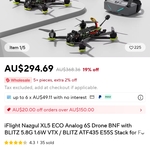 iFlight Nazgul XL5 Eco Analog drone BNF for $280.46 (including $40 discou@AliExpress (with CODE "AU1140" for orders over $280).