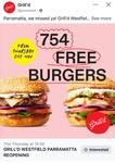 [NSW] 754 Free Burgers, 1 Per Customer @ Grill'd Parramatta Westfield