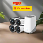 Eufy Security eufyCam S3 Pro 4K Wire-Free Smart Solar Camera Kit 4-Pack $1799 Delivered + Surcharge @ Device Deal