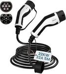 AMPIE Type 2 to Type 2 EV Charging Cable 5m 22kw (3 Phase 32amps) $139.99 Delivered @ Ampie AU via Amazon AU