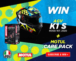 Win an AGV K1 S Rossi Winter Test 2020 + a Motul Care Kit from AGV Helmets