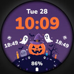 [Android, WearOS] LUNA4: Halloween Watch Face A$0.29 (Was A$1.49) @ Dadam Watch Faces Google Play
