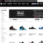 $30 OFF Shoes in All DC Shoes Stores and Online for Men, Women & Kids
