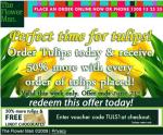 Buy tulips from theflowerman.com.au and get 50% more tulips and lidt chocolate