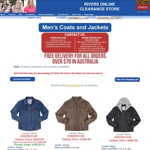 Rivers on sale jackets australia