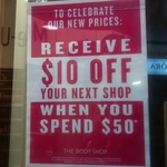 Receive $10 off Your Next Shop When You Spend $50 at The Body Shop