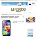 Win a Samsung Galaxy S5 + 3 Months Amaysim Unlimited from Mindfood