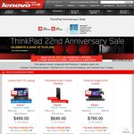 Lenovo ThinkPad Anniversary Sale: 5%-30% off Laptops & Tablets