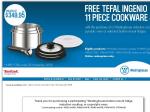 Tefal Ingenio 11 Piece Cookware Set (Valued @ $349.95) Free with Selected Westinghouse Products