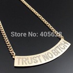 Fashion Necklace, "Trust No Bitch" US $1.96 Delivered AliExpress