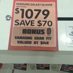 Samsung Galaxy S6 64GB $1079 ($70 off) Bonus Gear Fit @ Dick Smith Blacktown NSW, Possibly Others