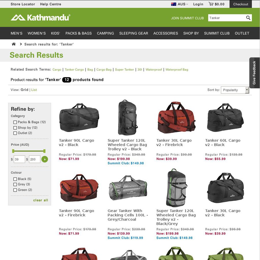 kathmandu duffle bag