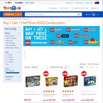 Lego -  'Buy 1 Get One Free' + Postage @ Toys 'R' Us