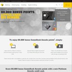 CommBank Platinum/Diamond Credit Card Awards Bonus 80,000 Points (Annual Fee $249/$349)
