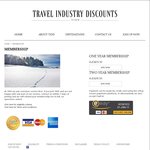 Travel Industry Discounts New Year Sale: Annual Membership - $19.50 (34% off, Normally $29.50)