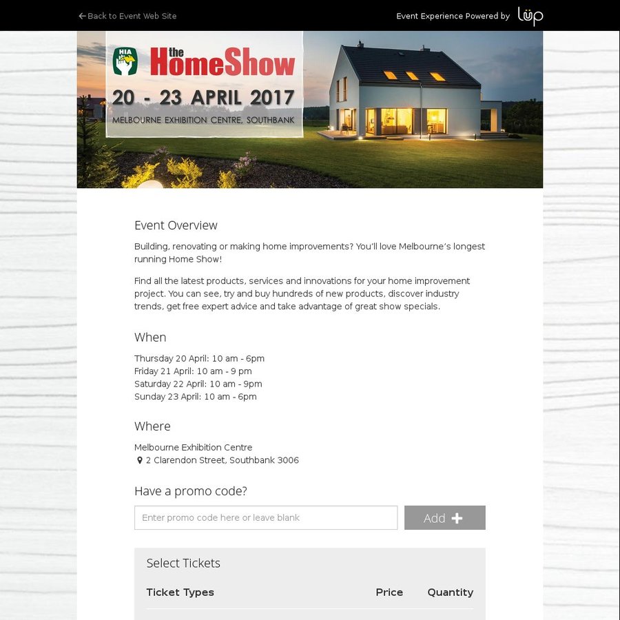 50 off Home Show Tickets Melbourne (11) OzBargain